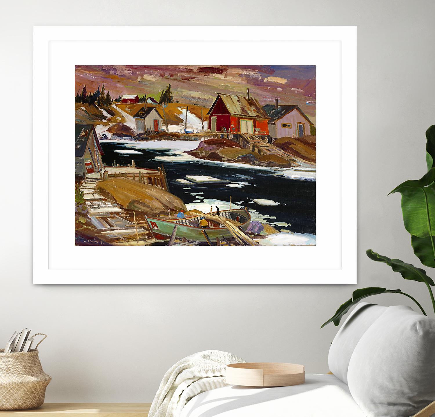 Boom Boom Rivière North shore by Louis Tremblay on GIANT ART - beige landscape artistes du québec