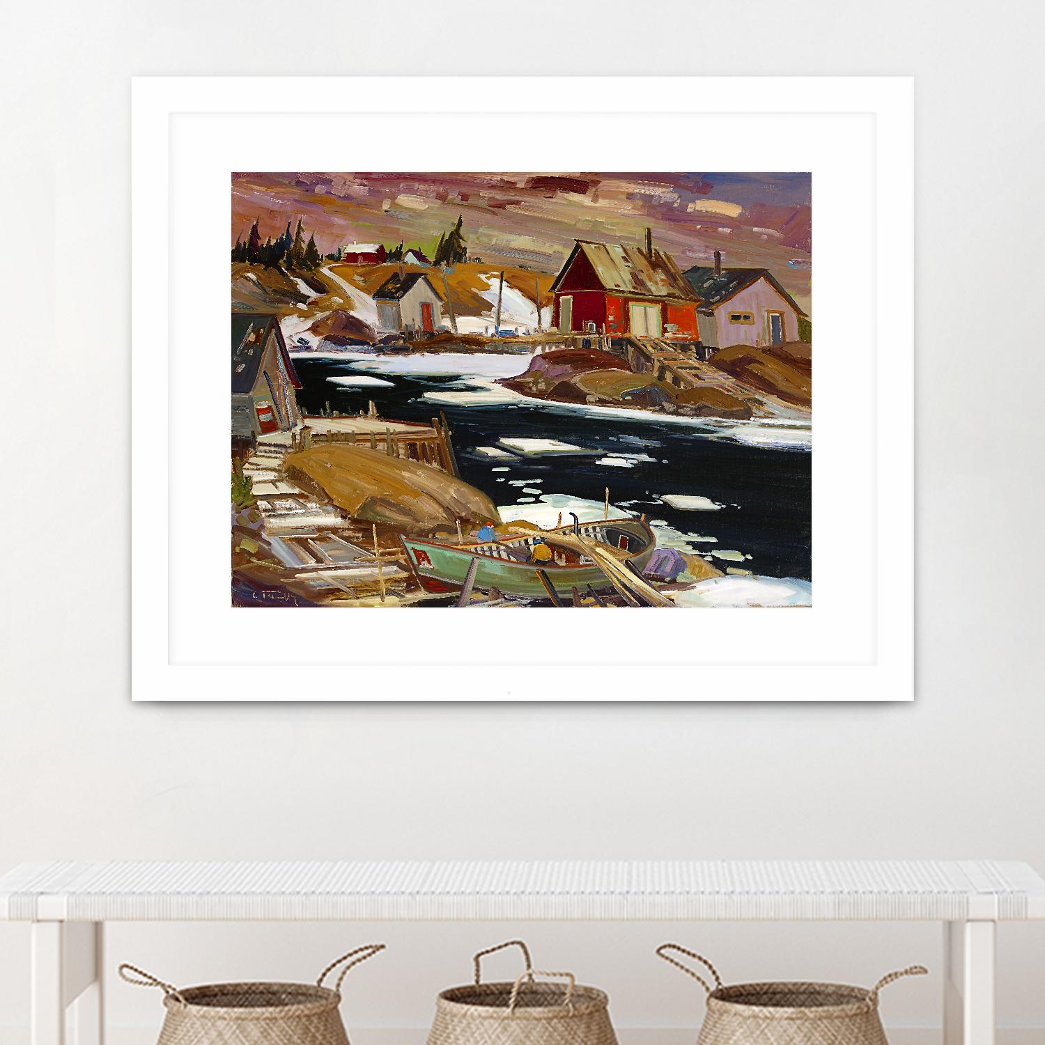 Boom Boom Rivière North shore by Louis Tremblay on GIANT ART - beige landscape artistes du québec