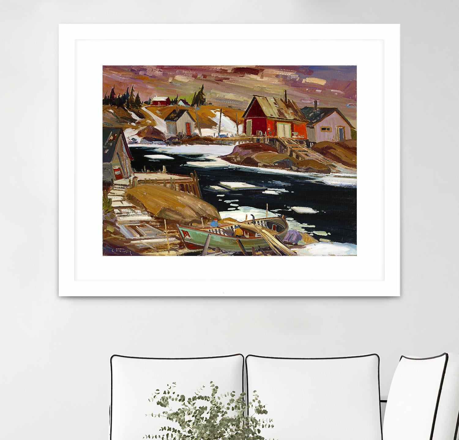 Boom Boom Rivière North shore by Louis Tremblay on GIANT ART - beige landscape artistes du québec