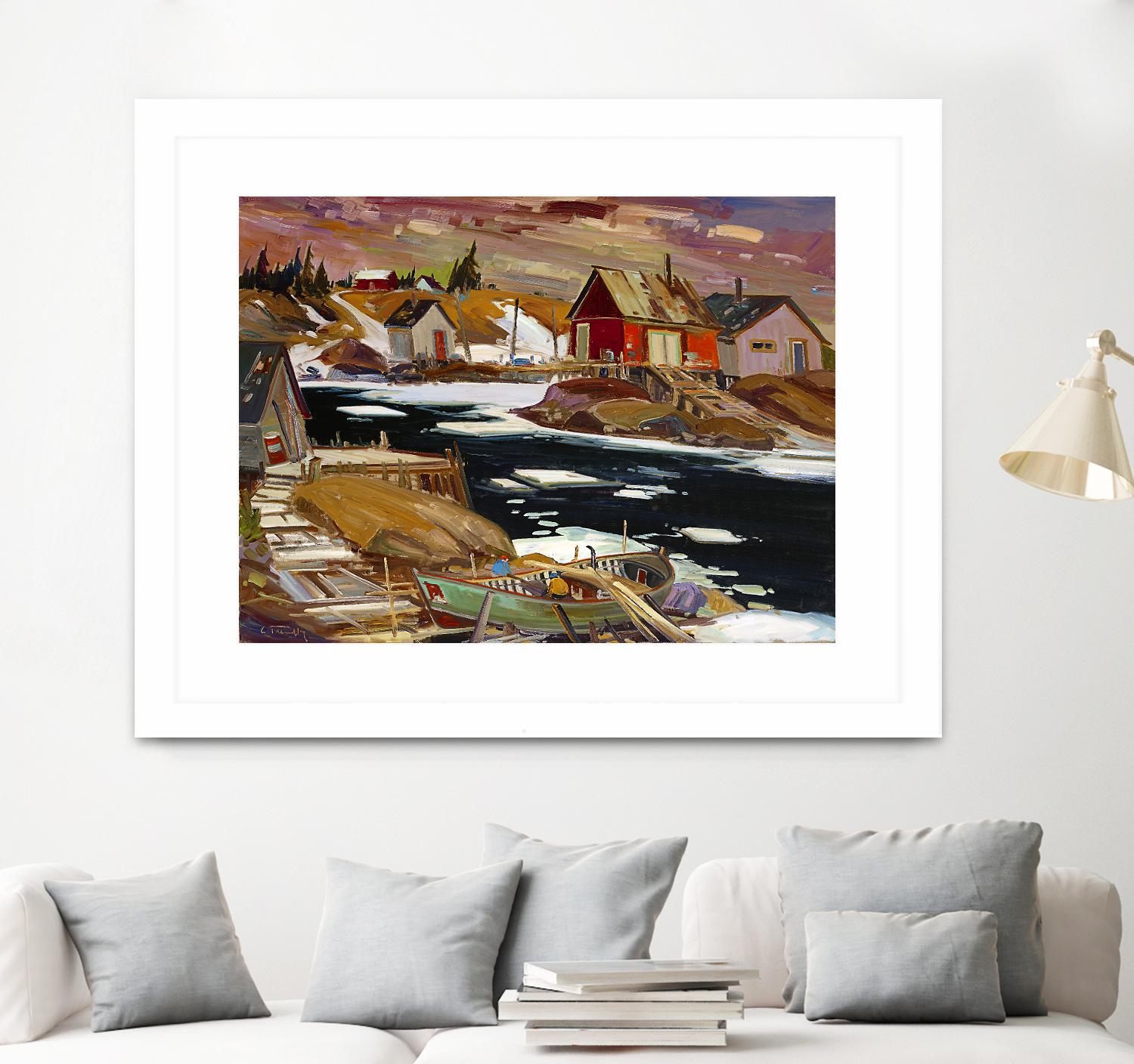 Boom Boom Rivière North shore by Louis Tremblay on GIANT ART - beige landscape artistes du québec