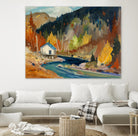 Saveur d’automne by Louis Tremblay on GIANT ART - blue landscape