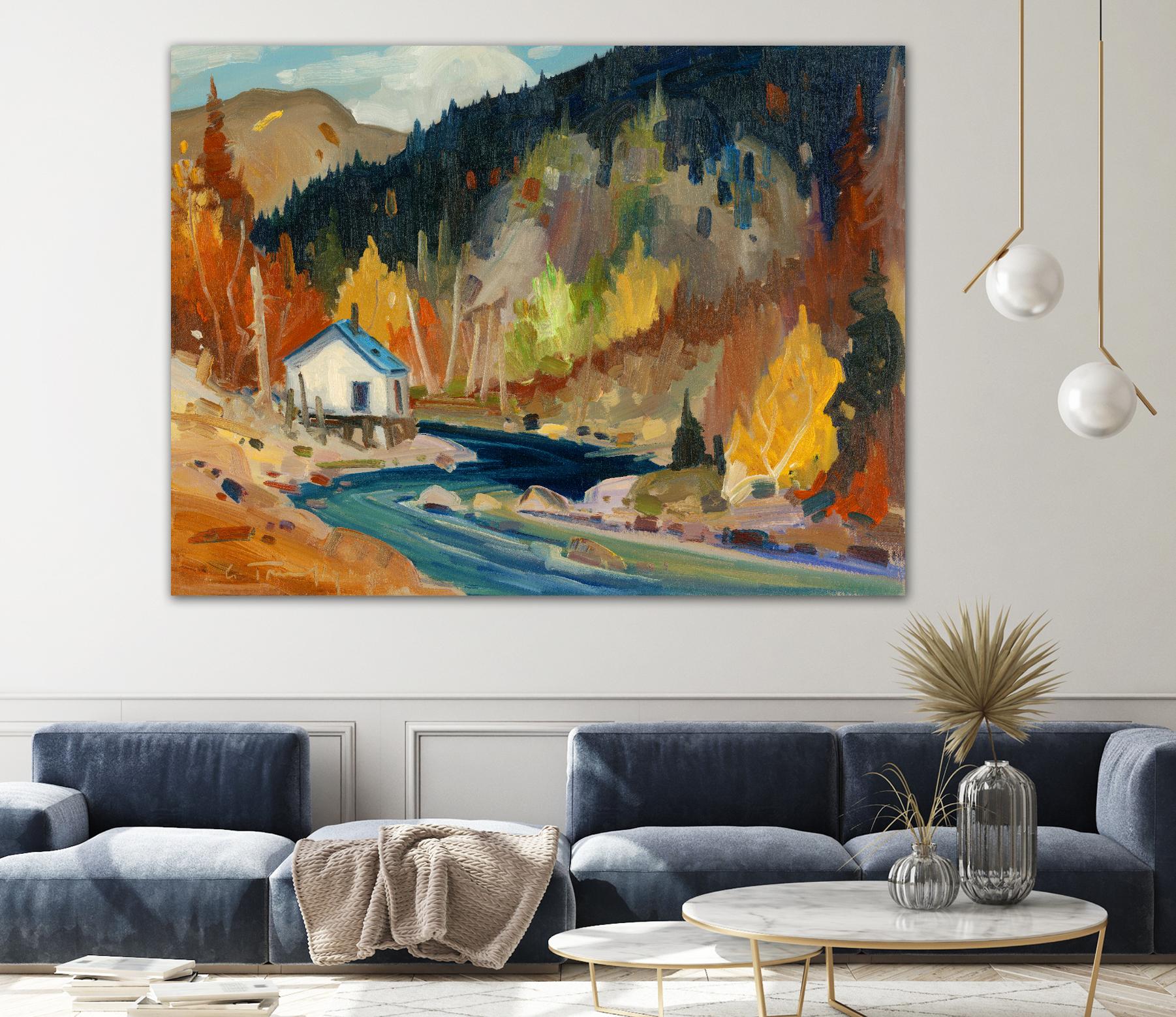 Saveur d’automne by Louis Tremblay on GIANT ART - blue landscape
