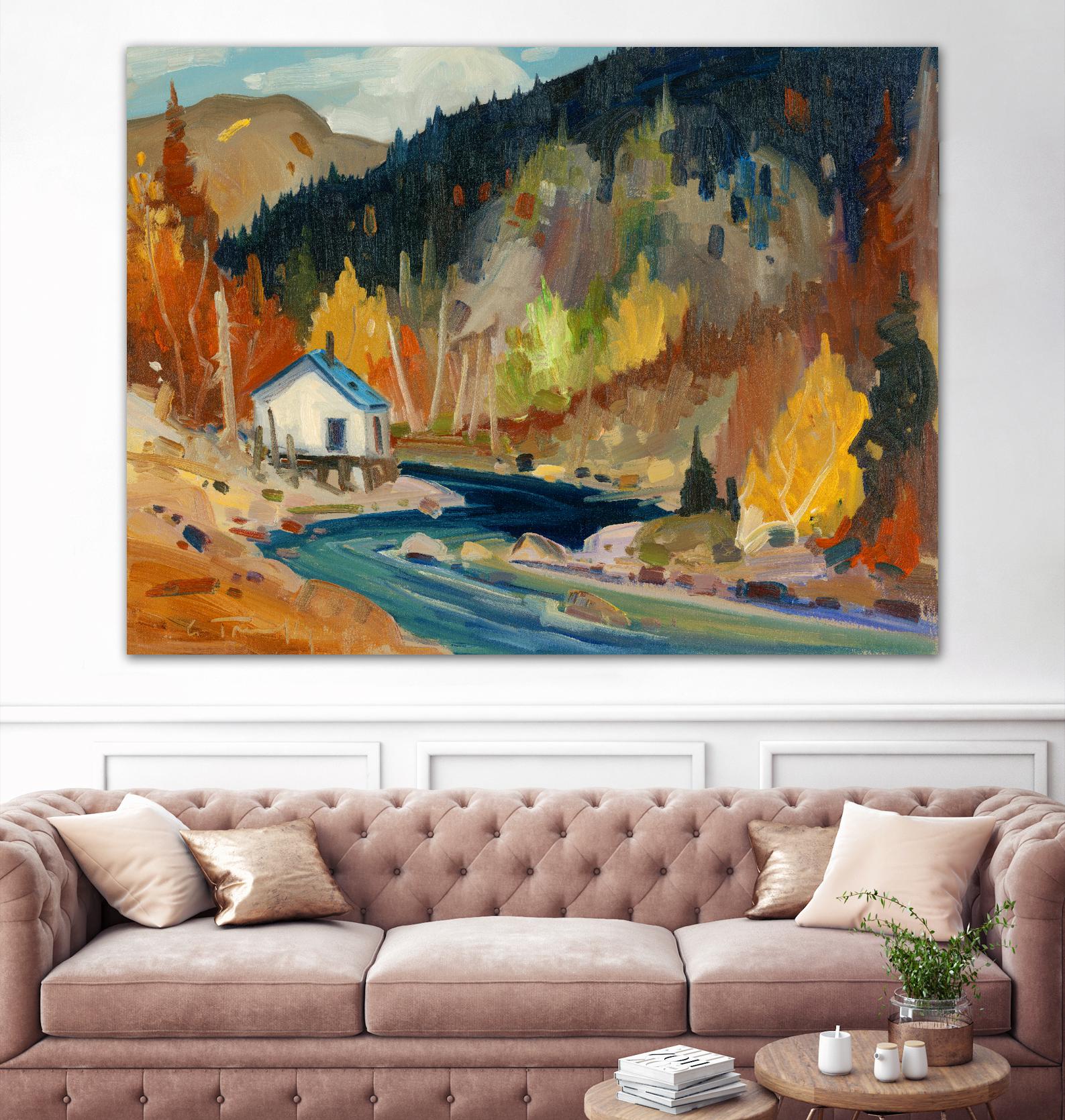 Saveur d’automne by Louis Tremblay on GIANT ART - blue landscape