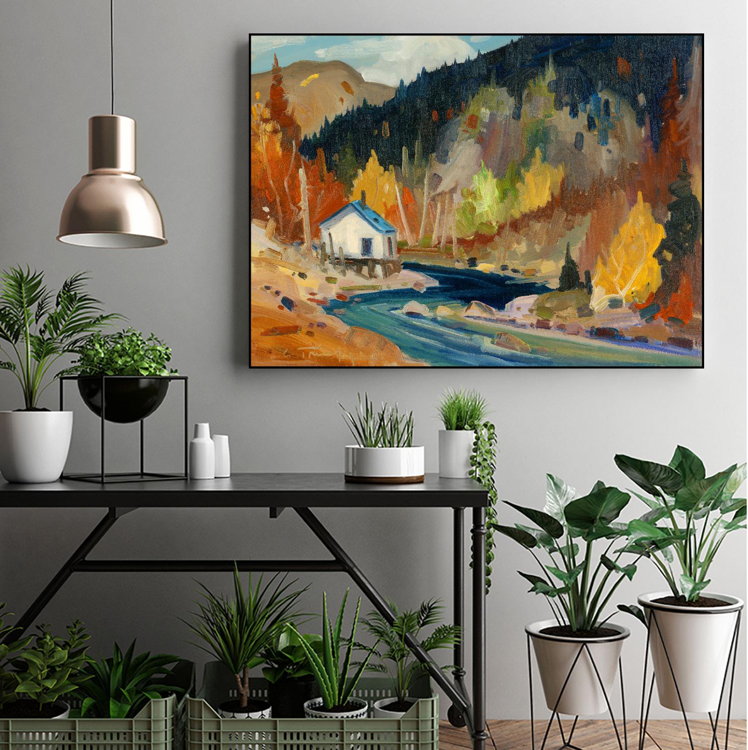 Saveur d’automne by Louis Tremblay on GIANT ART - blue landscape