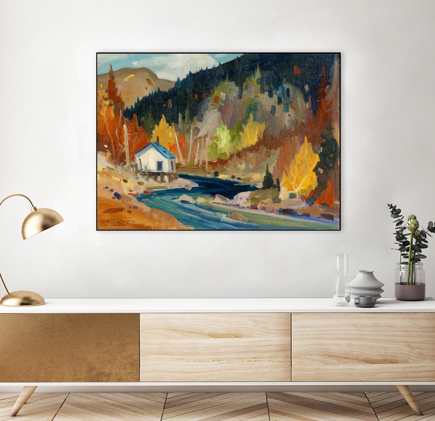 Saveur d’automne by Louis Tremblay on GIANT ART - blue landscape