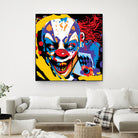 Clown by Ray Lengelé on GIANT ART - red street art horror
