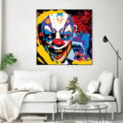 Clown by Ray Lengelé on GIANT ART - red street art horror