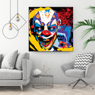 Clown by Ray Lengelé on GIANT ART - red street art horror