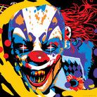 Clown by Ray Lengelé on GIANT ART - red street art horror