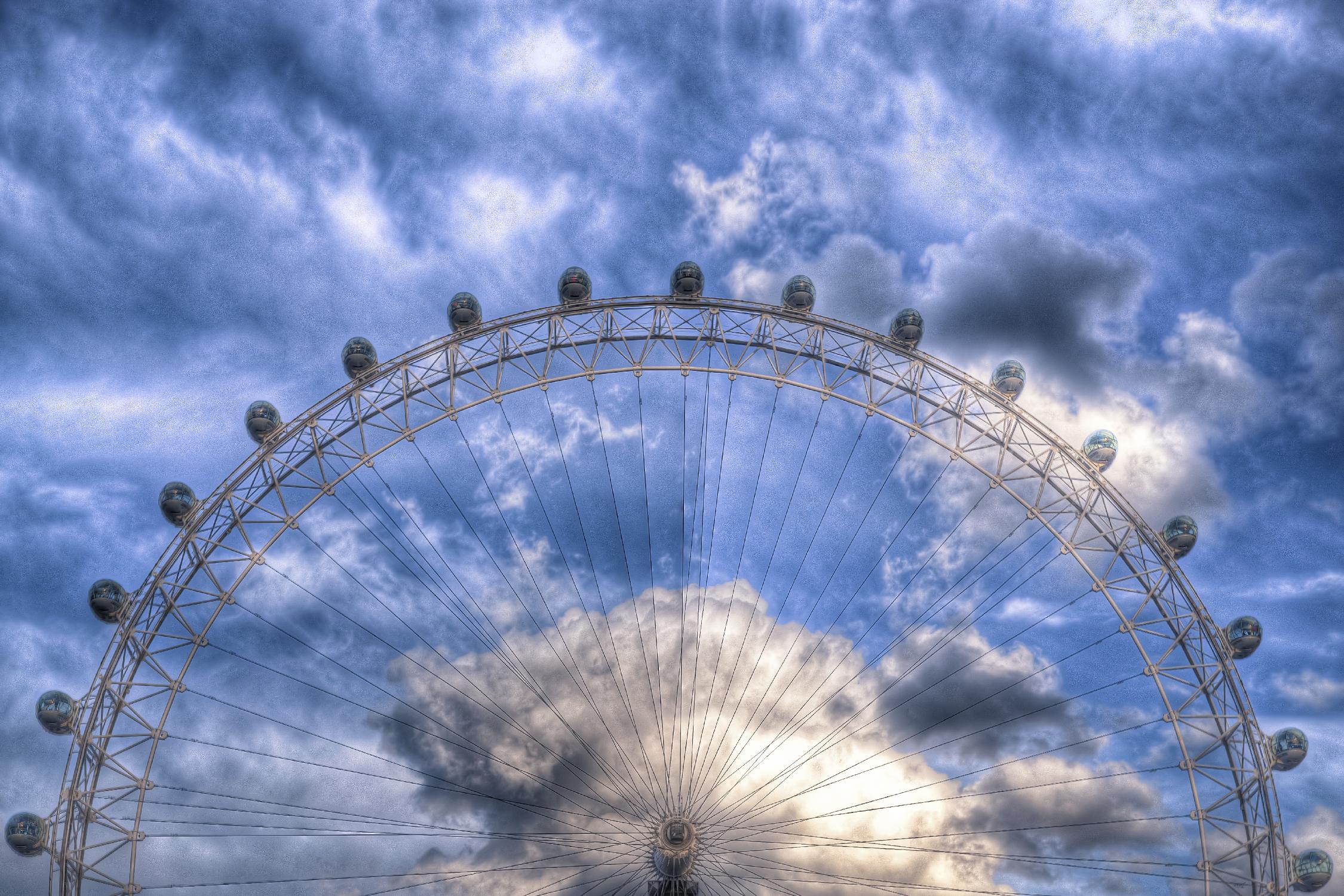 Top half of the London Eye by Nick Jackson on GIANT ART - white photo art