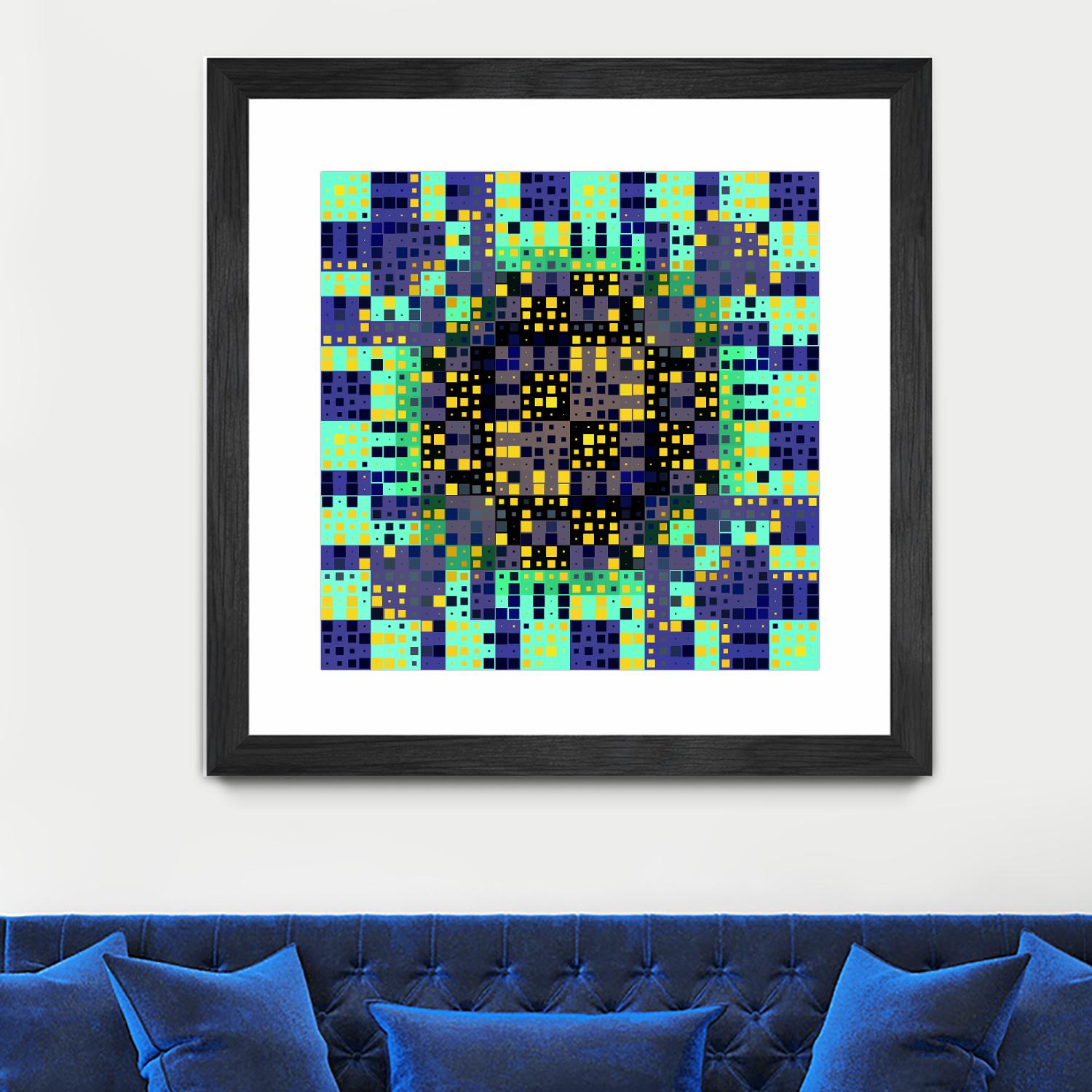 Pi_Dot_Pi_4_1_8 by Xosé Salgado on GIANT ART - yellow abstract