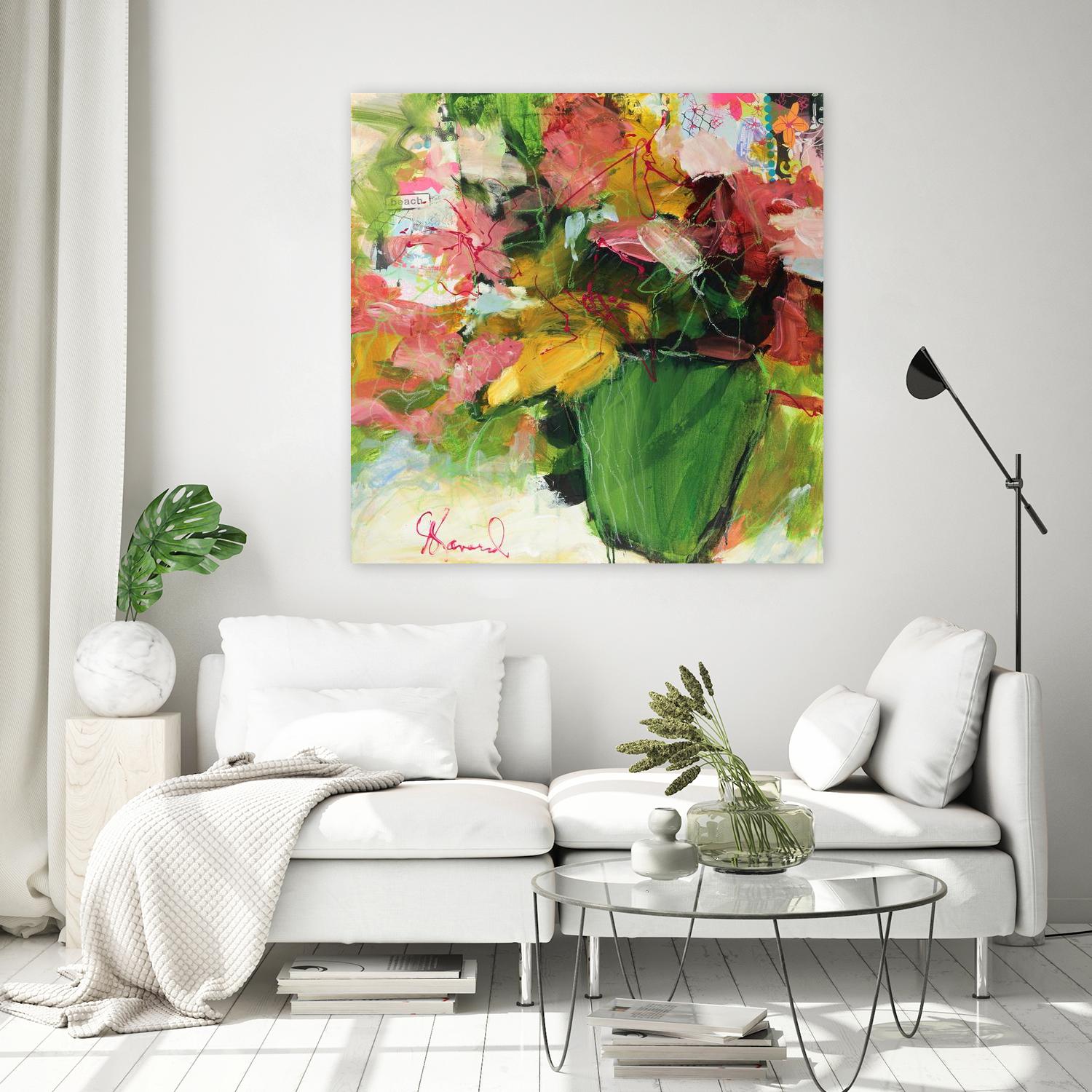 Beach Lover by Doris Savard on GIANT ART - pink flowers artistes du québec