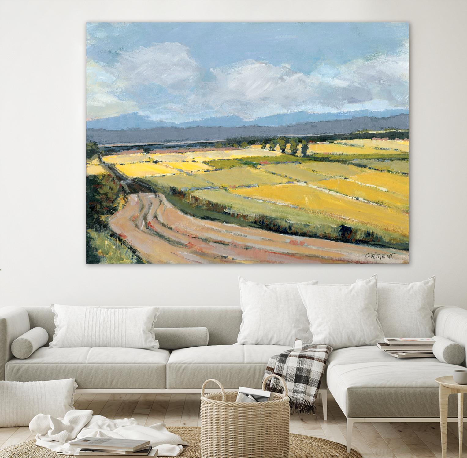 Summer Landscape by Jacques Clement on GIANT ART - blue landscape