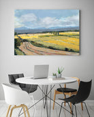 Summer Landscape by Jacques Clement on GIANT ART - pink landscape artistes du québec