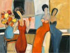 Three women by Julia Shaternik on GIANT ART - orange figurative canadien