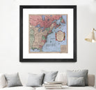 North american map  in 1784 by Archive on GIANT ART - pink maps