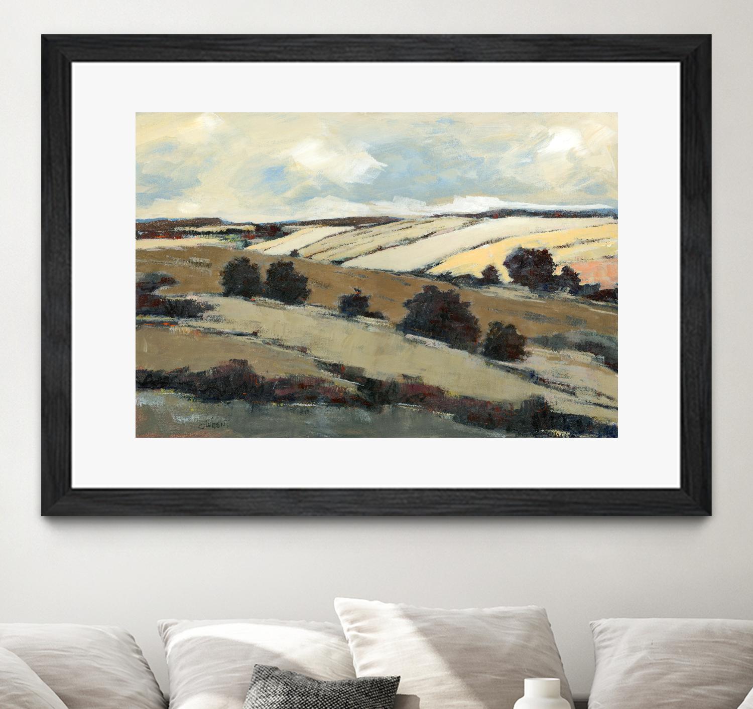Serene Landscape 1 by Jacques Clement on GIANT ART - beige landscape champs
