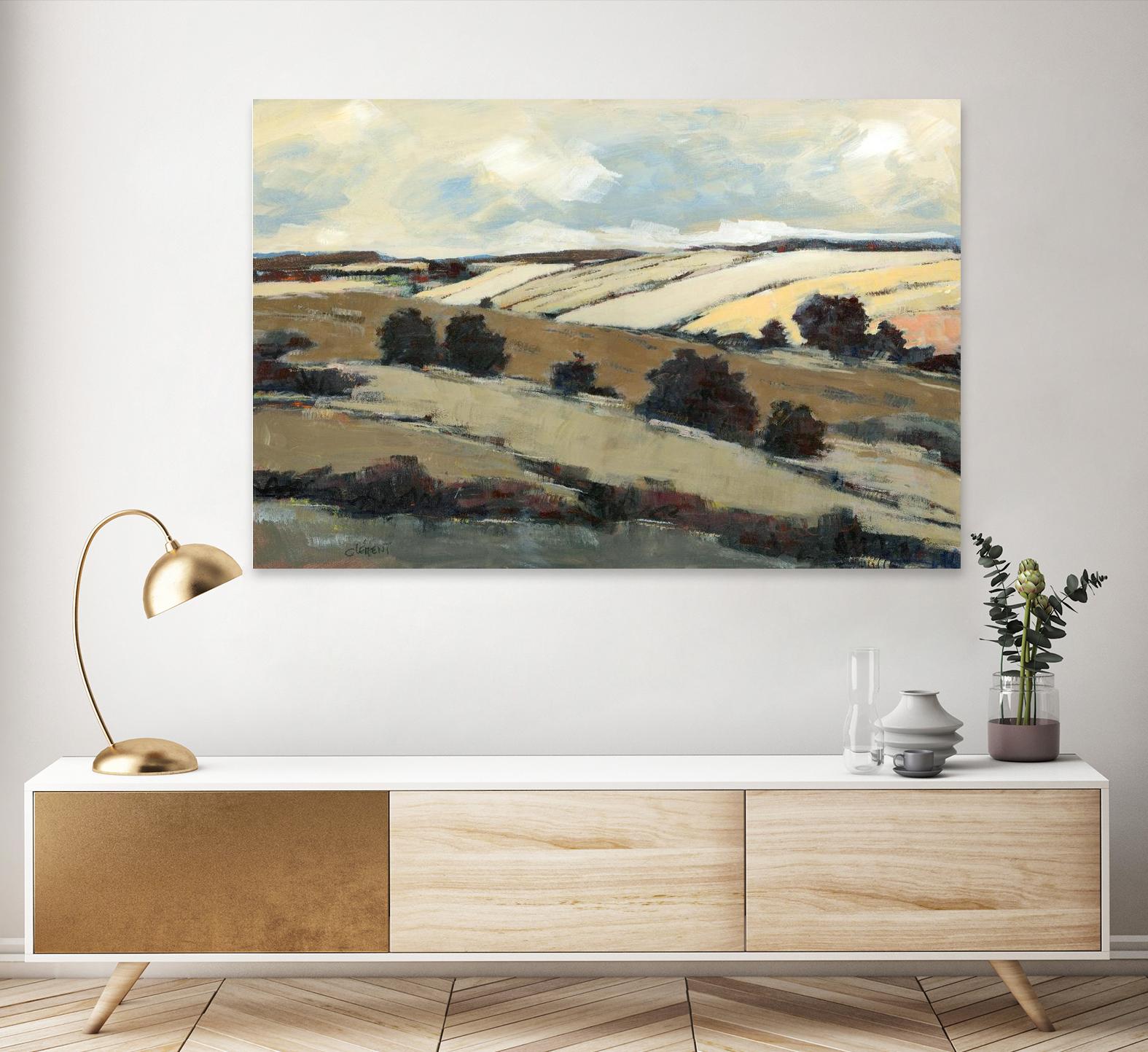 Serene Landscape 1 by Jacques Clement on GIANT ART - beige landscape champs