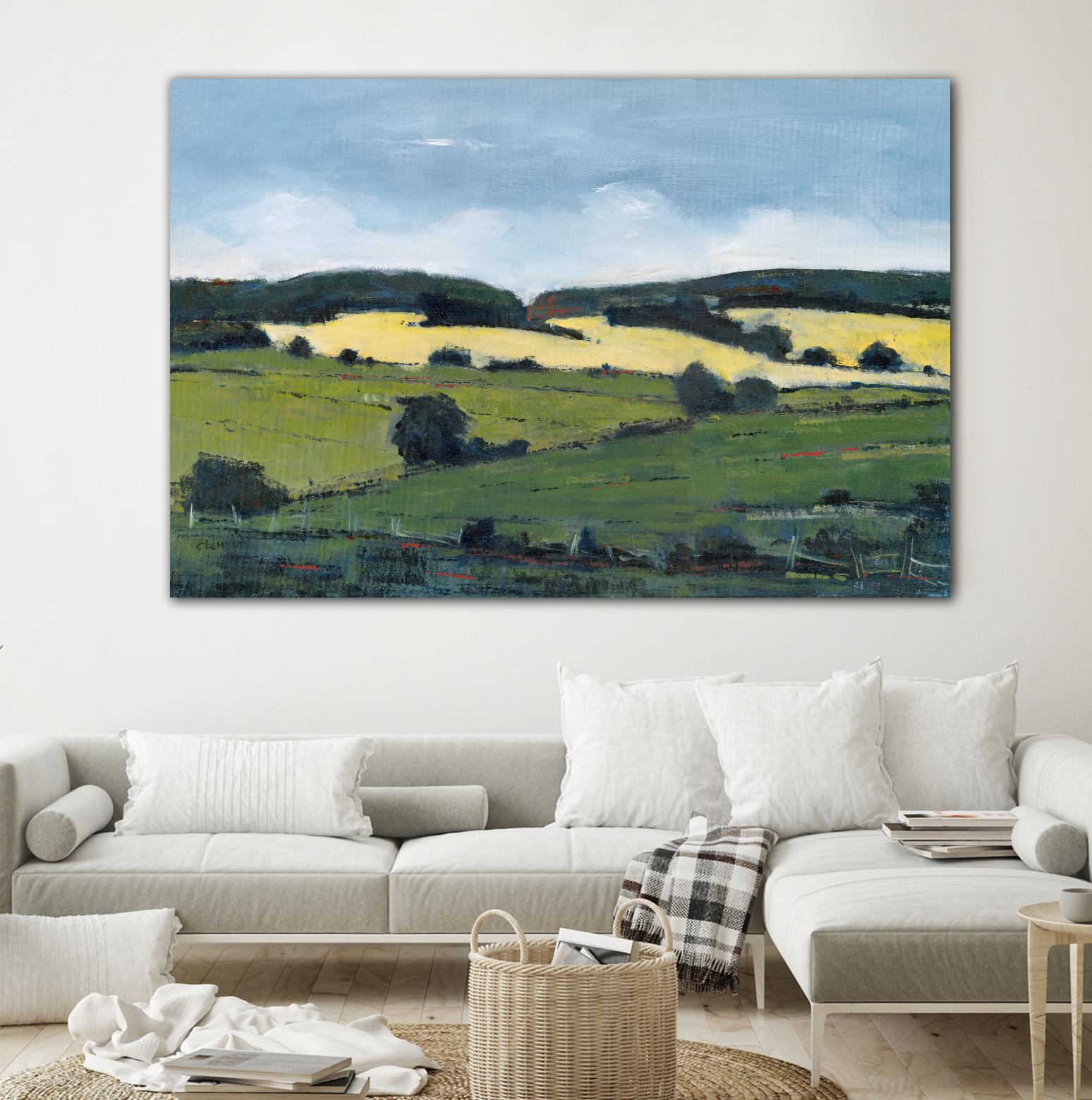 Serene Landscape 2 by Jacques Clement on GIANT ART - green landscape