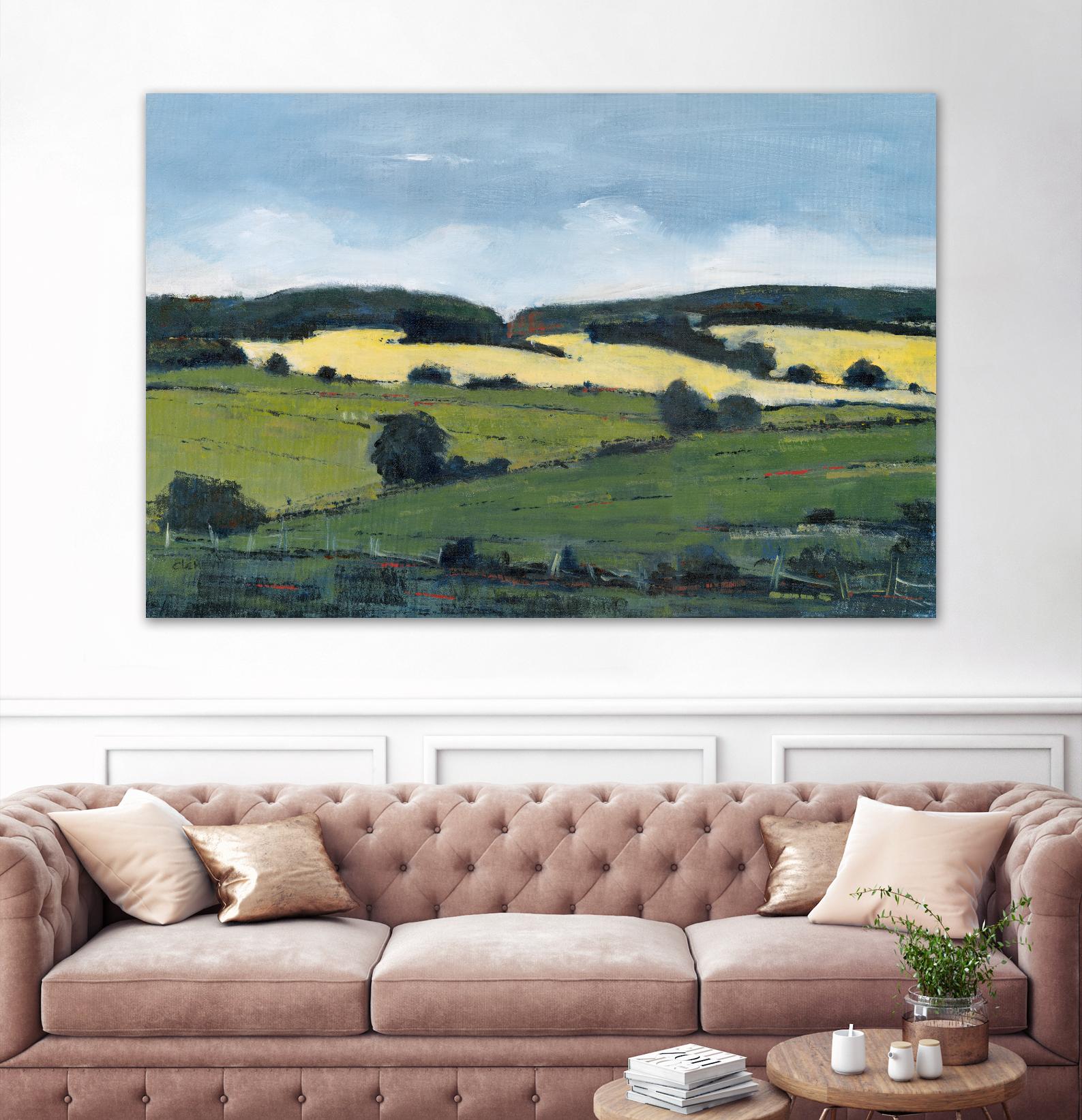 Serene Landscape 2 by Jacques Clement on GIANT ART - green landscape