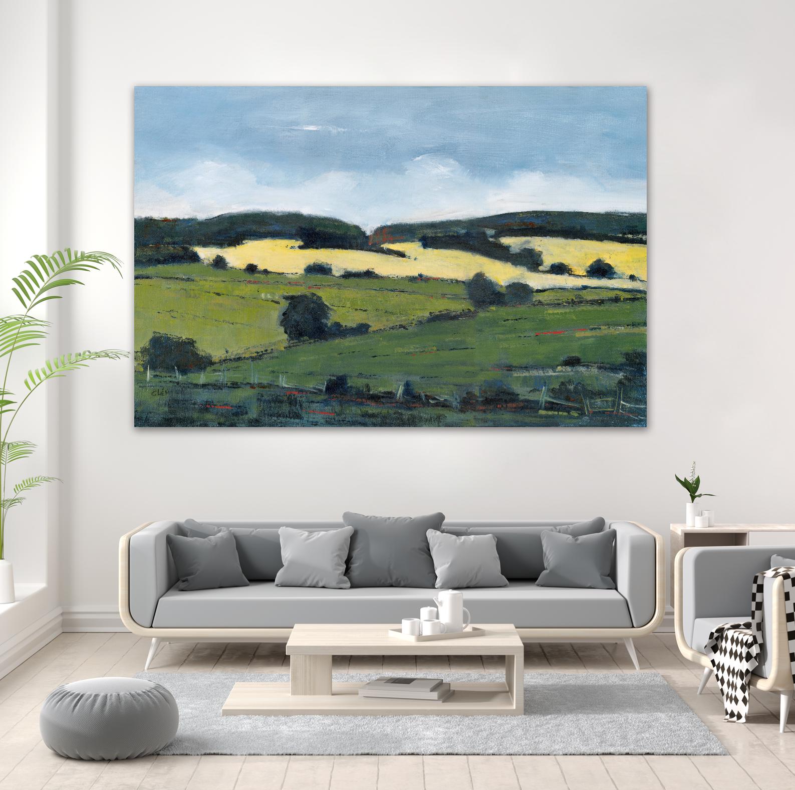 Serene Landscape 2 by Jacques Clement on GIANT ART - green landscape