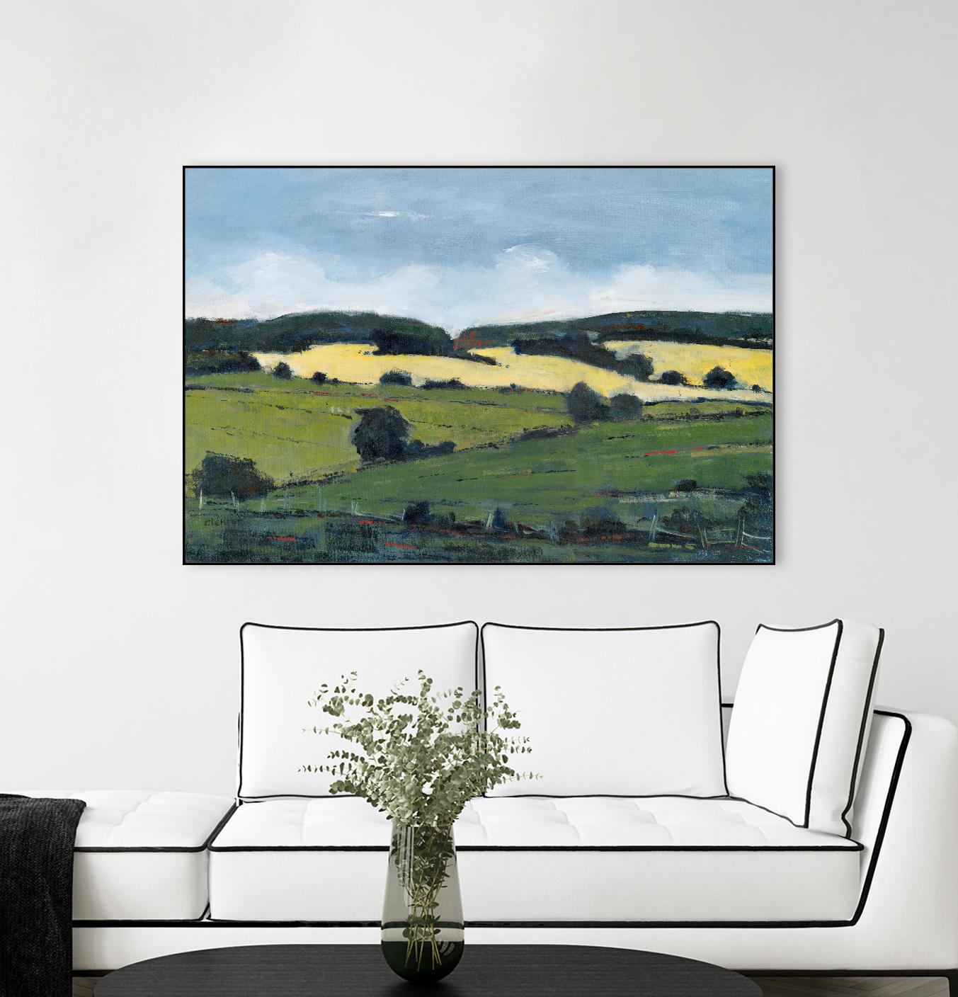 Serene Landscape 2 by Jacques Clement on GIANT ART - green landscape