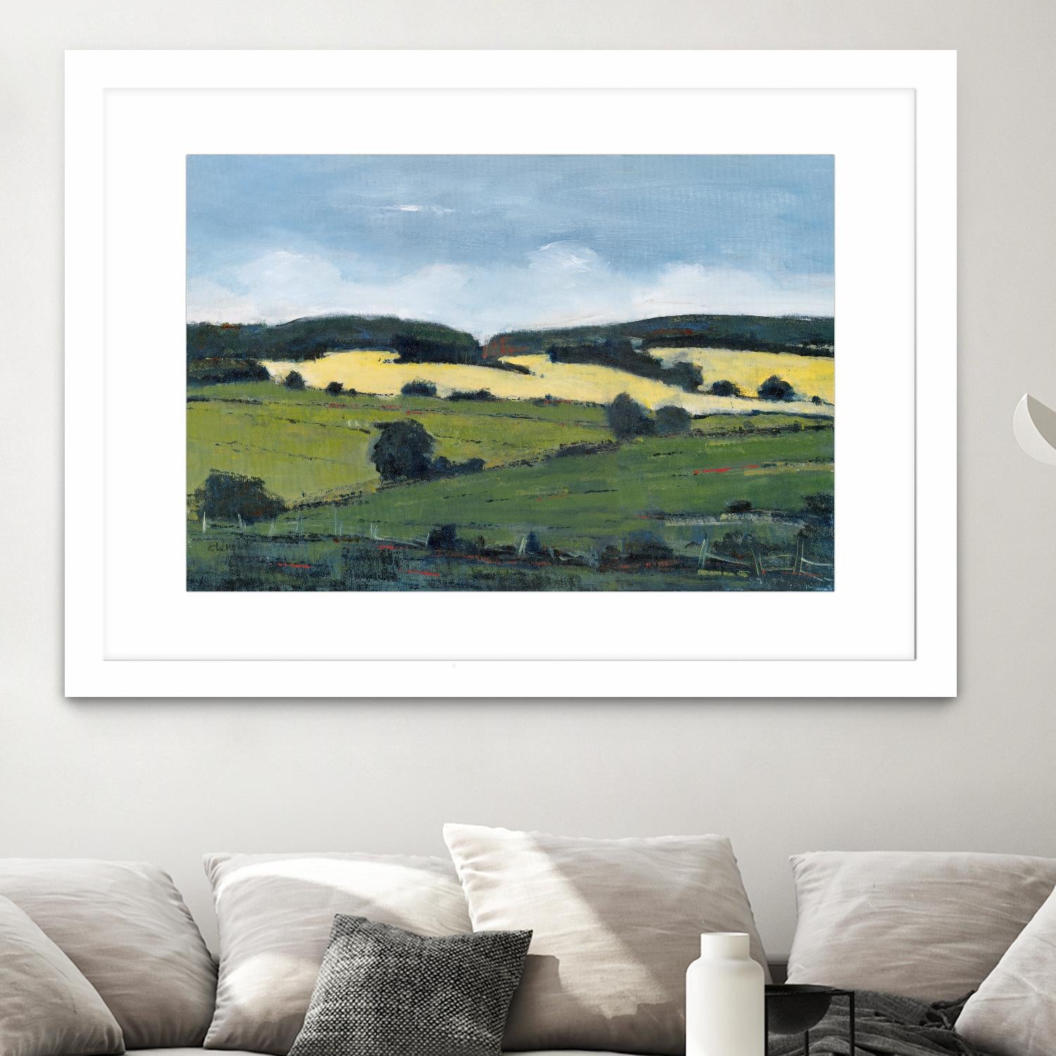 Serene Landscape 2 by Jacques Clement on GIANT ART - green landscape