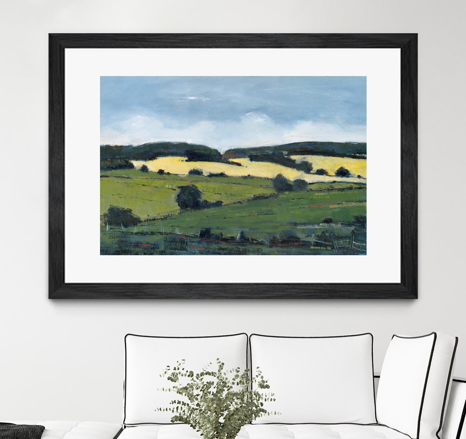 Serene Landscape 2 by Jacques Clement on GIANT ART - green landscape