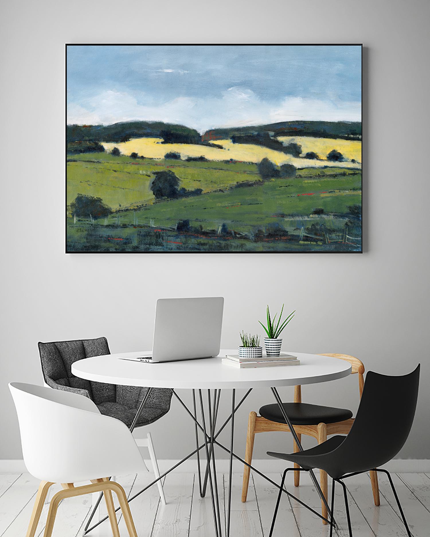 Serene Landscape 2 by Jacques Clement on GIANT ART - green landscape