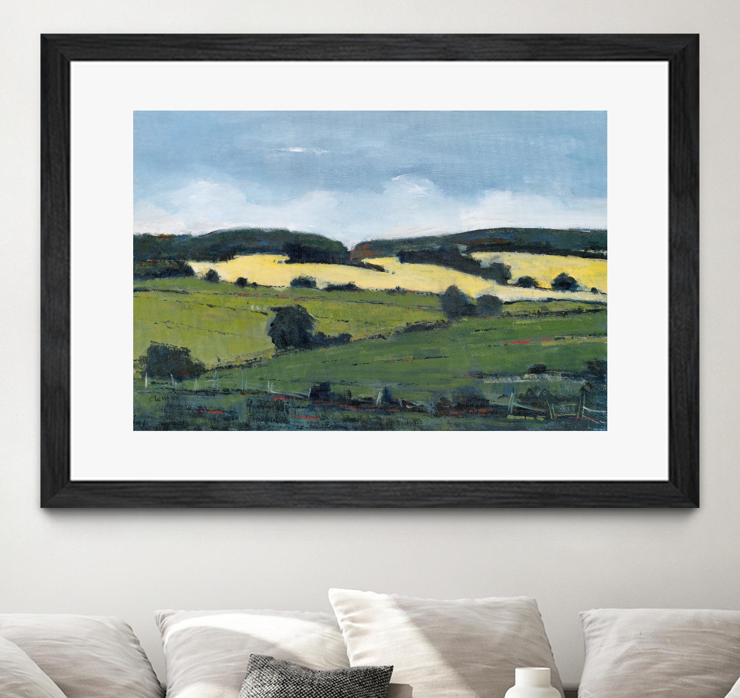 Serene Landscape 2 by Jacques Clement on GIANT ART - green landscape