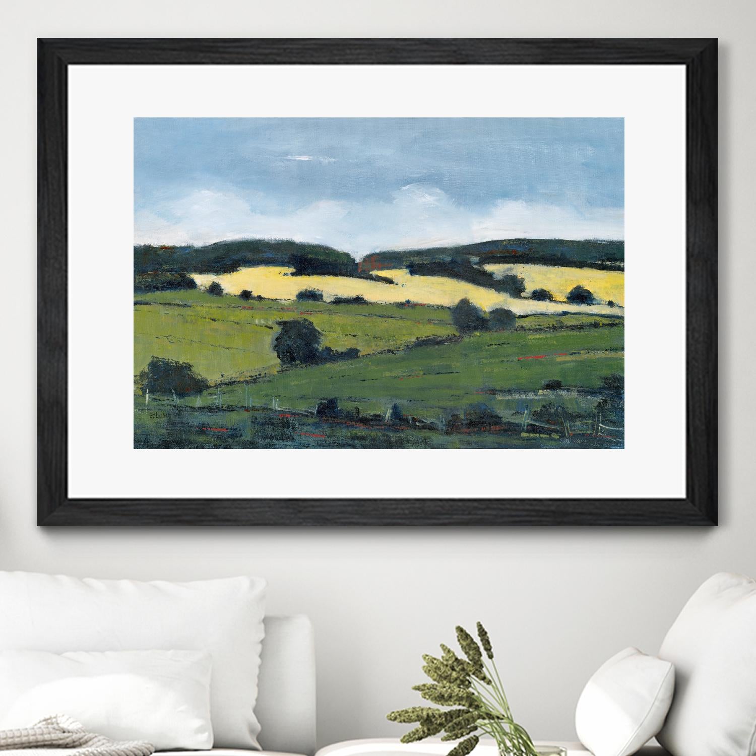 Serene Landscape 2 by Jacques Clement on GIANT ART - green landscape