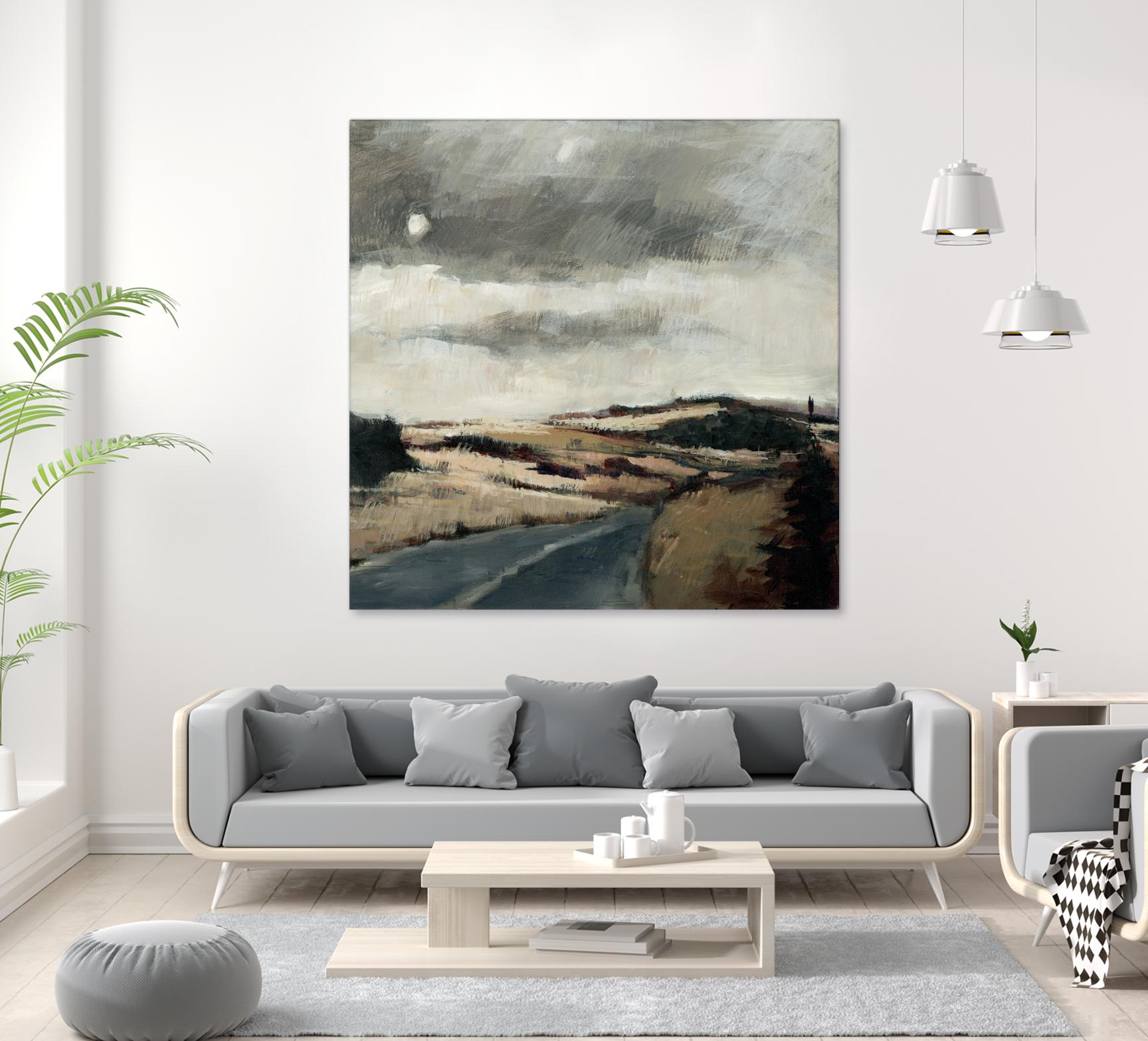 Serene Landscape 3 by Jacques Clement on GIANT ART - beige landscape path
