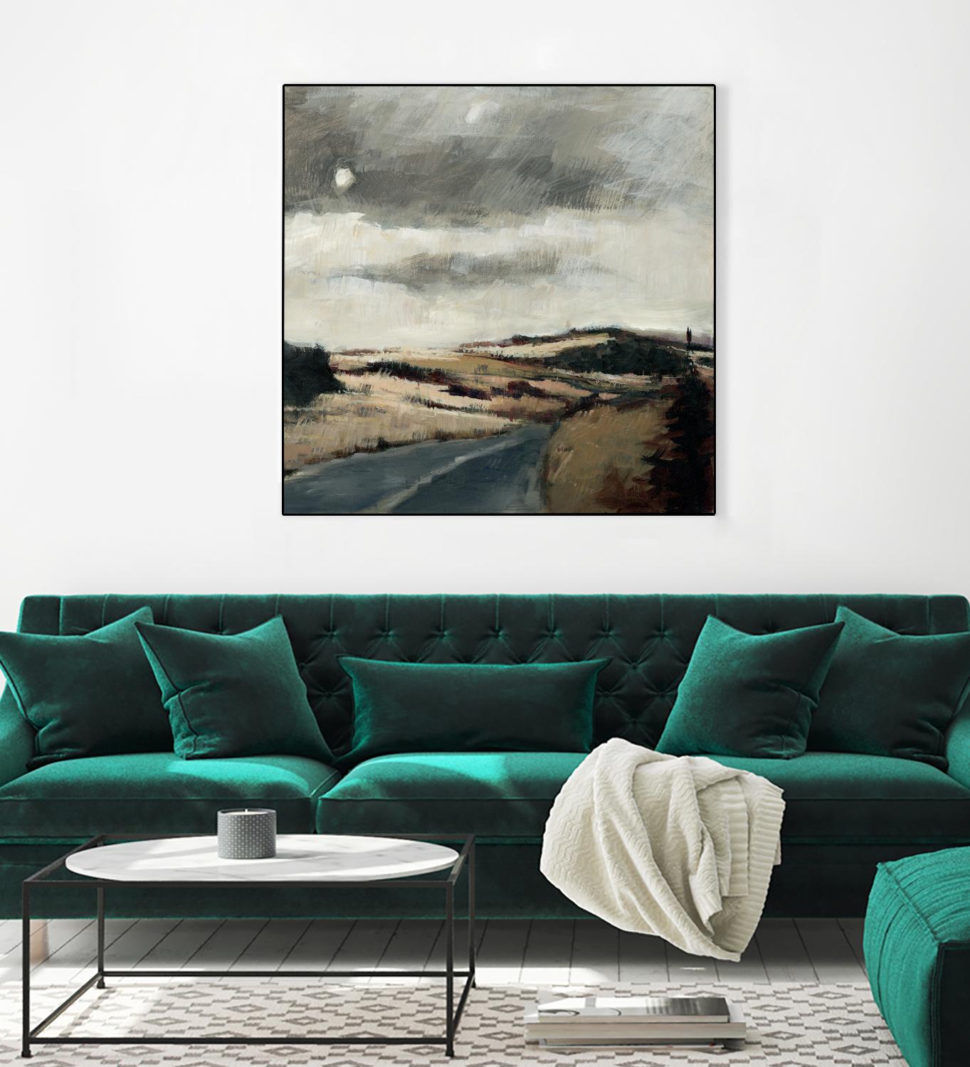 Serene Landscape 3 by Jacques Clement on GIANT ART - beige landscape path