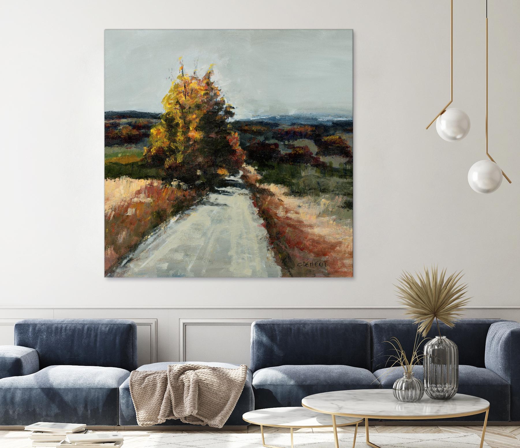 Serene Landscape 4 by Jacques Clement on GIANT ART - orange landscape path
