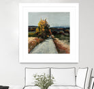 Serene Landscape 4 by Jacques Clement on GIANT ART - orange landscape path