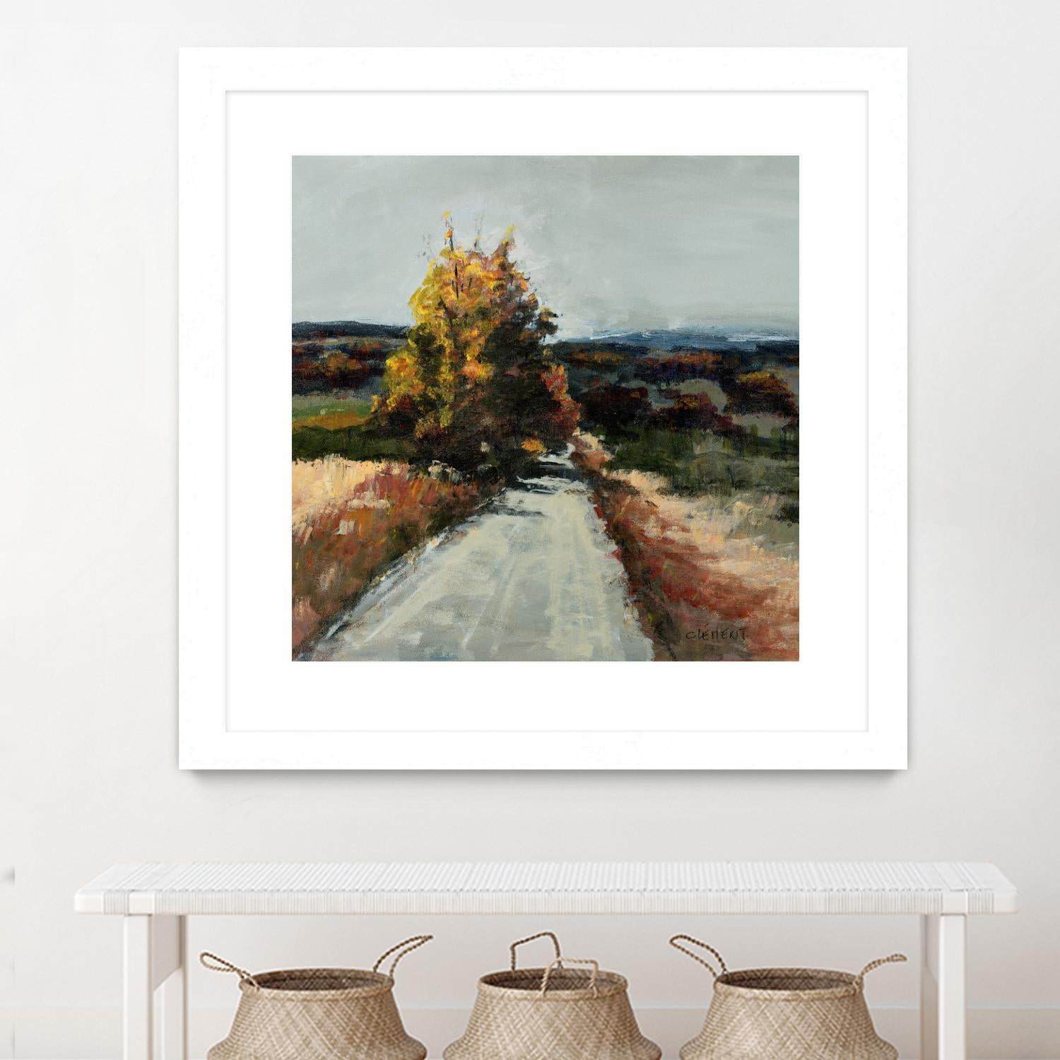 Serene Landscape 4 by Jacques Clement on GIANT ART - orange landscape path