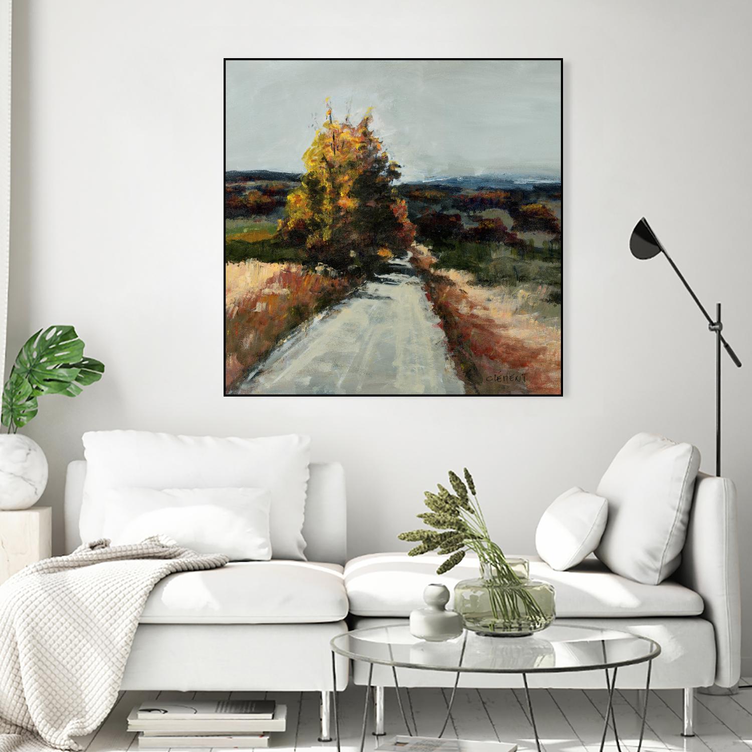 Serene Landscape 4 by Jacques Clement on GIANT ART - orange landscape path