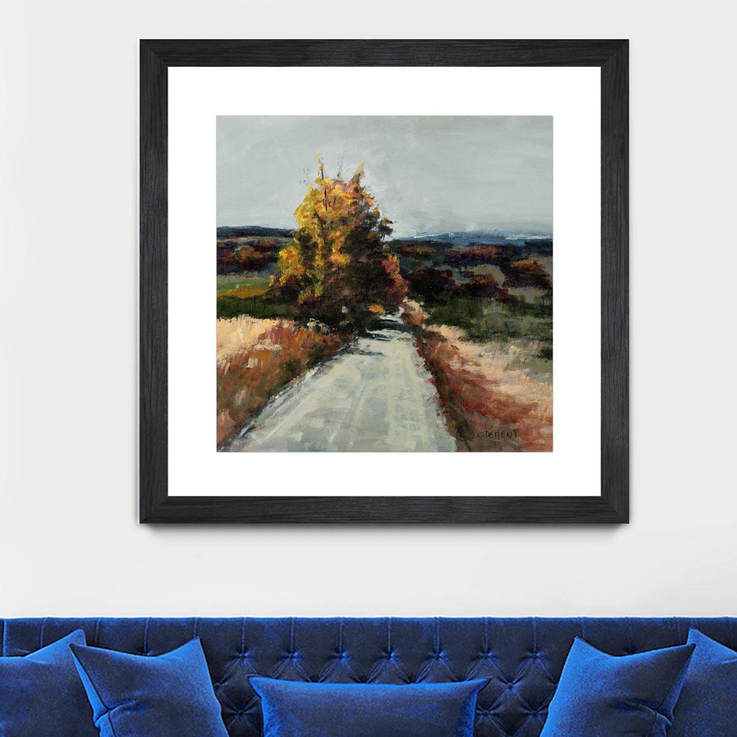 Serene Landscape 4 by Jacques Clement on GIANT ART - orange landscape path