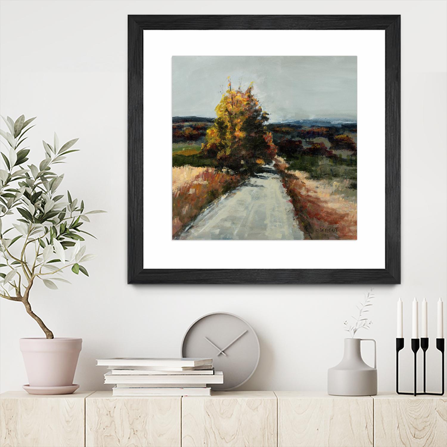 Serene Landscape 4 by Jacques Clement on GIANT ART - orange landscape path