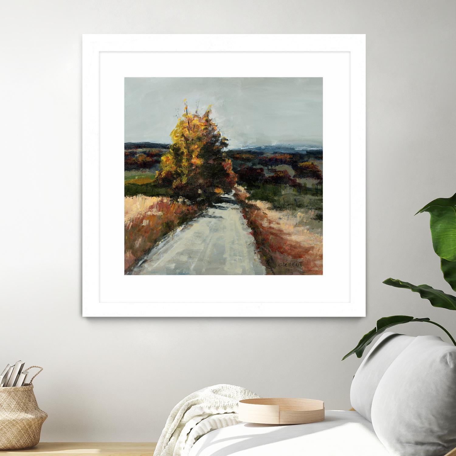 Serene Landscape 4 by Jacques Clement on GIANT ART - orange landscape path