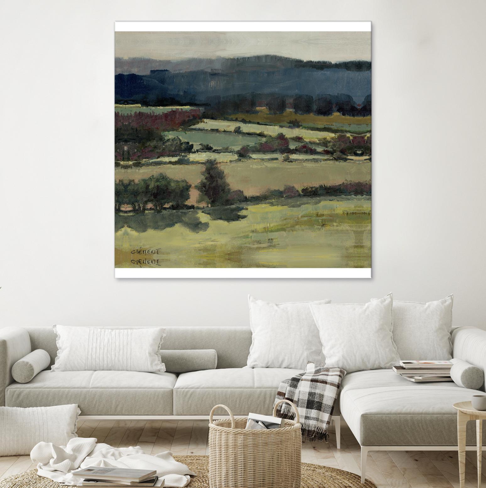 Serene Landscape 6 by Jacques Clement on GIANT ART - blue landscape