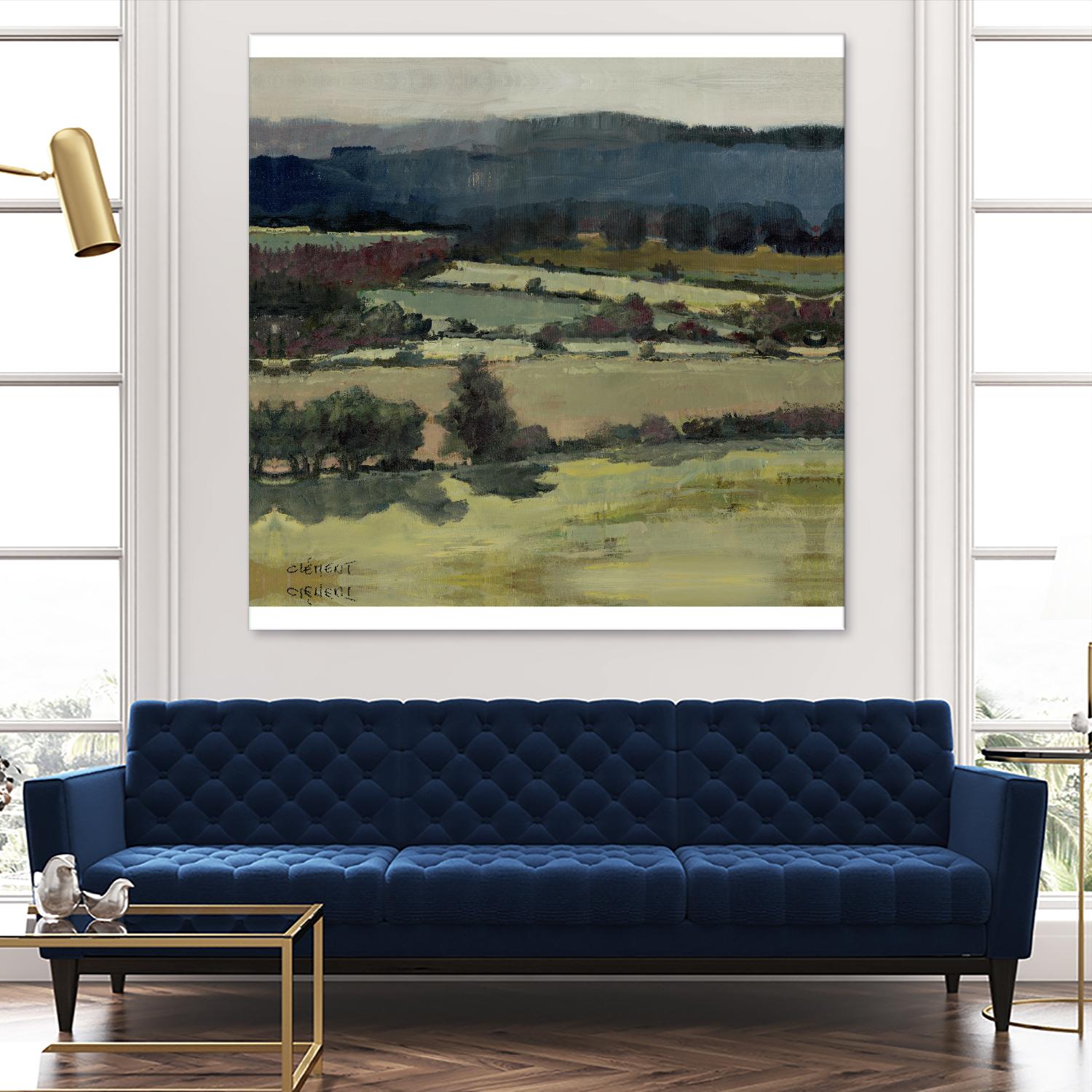 Serene Landscape 6 by Jacques Clement on GIANT ART - blue landscape