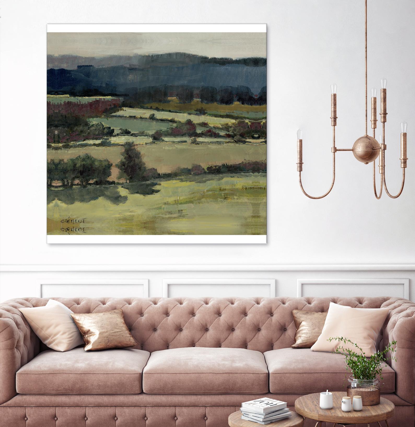 Serene Landscape 6 by Jacques Clement on GIANT ART - blue landscape