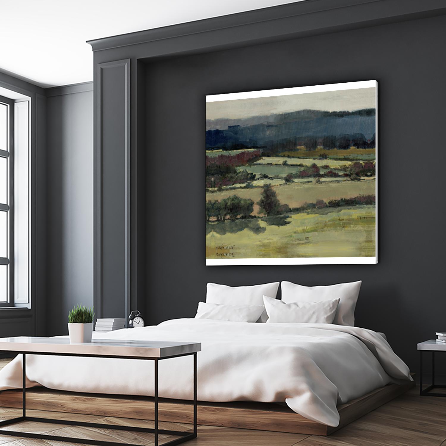 Serene Landscape 6 by Jacques Clement on GIANT ART - blue landscape