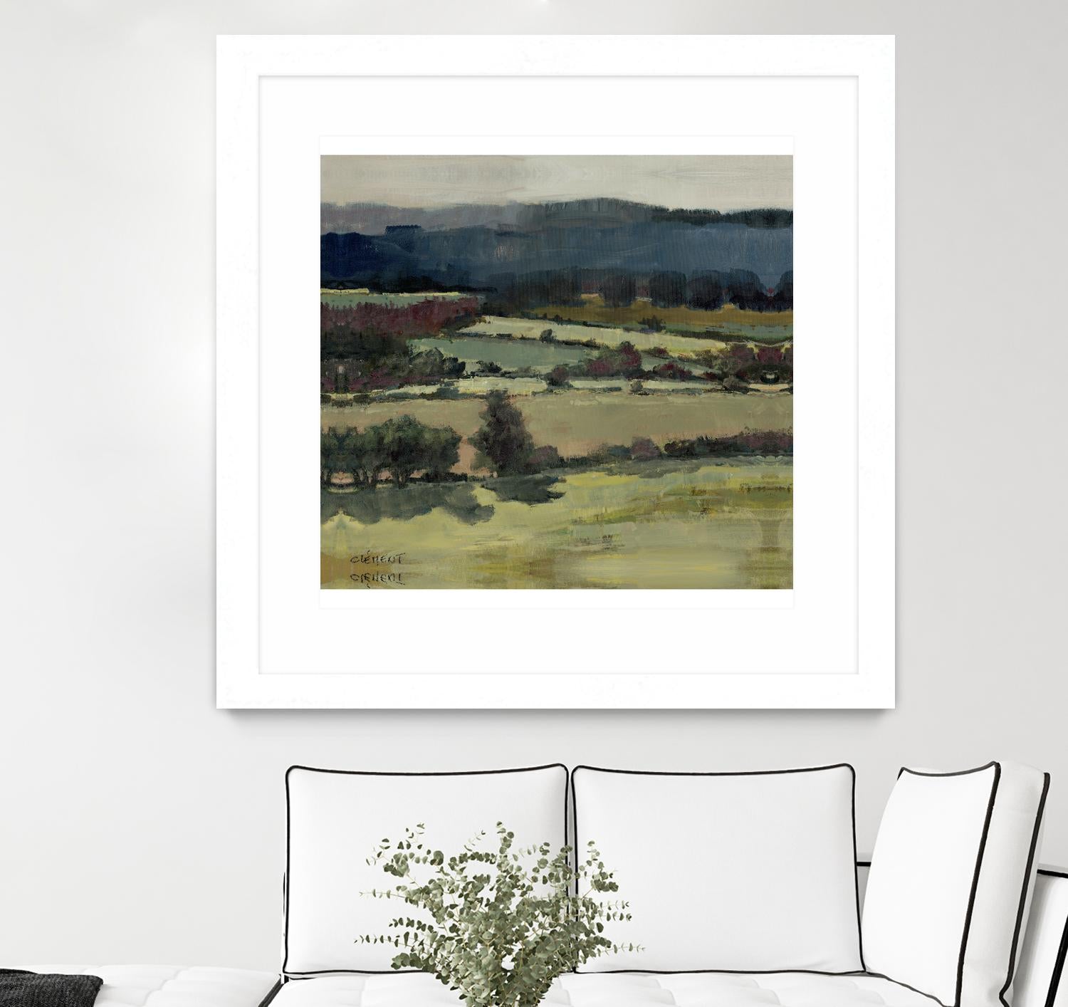 Serene Landscape 6 by Jacques Clement on GIANT ART - blue landscape