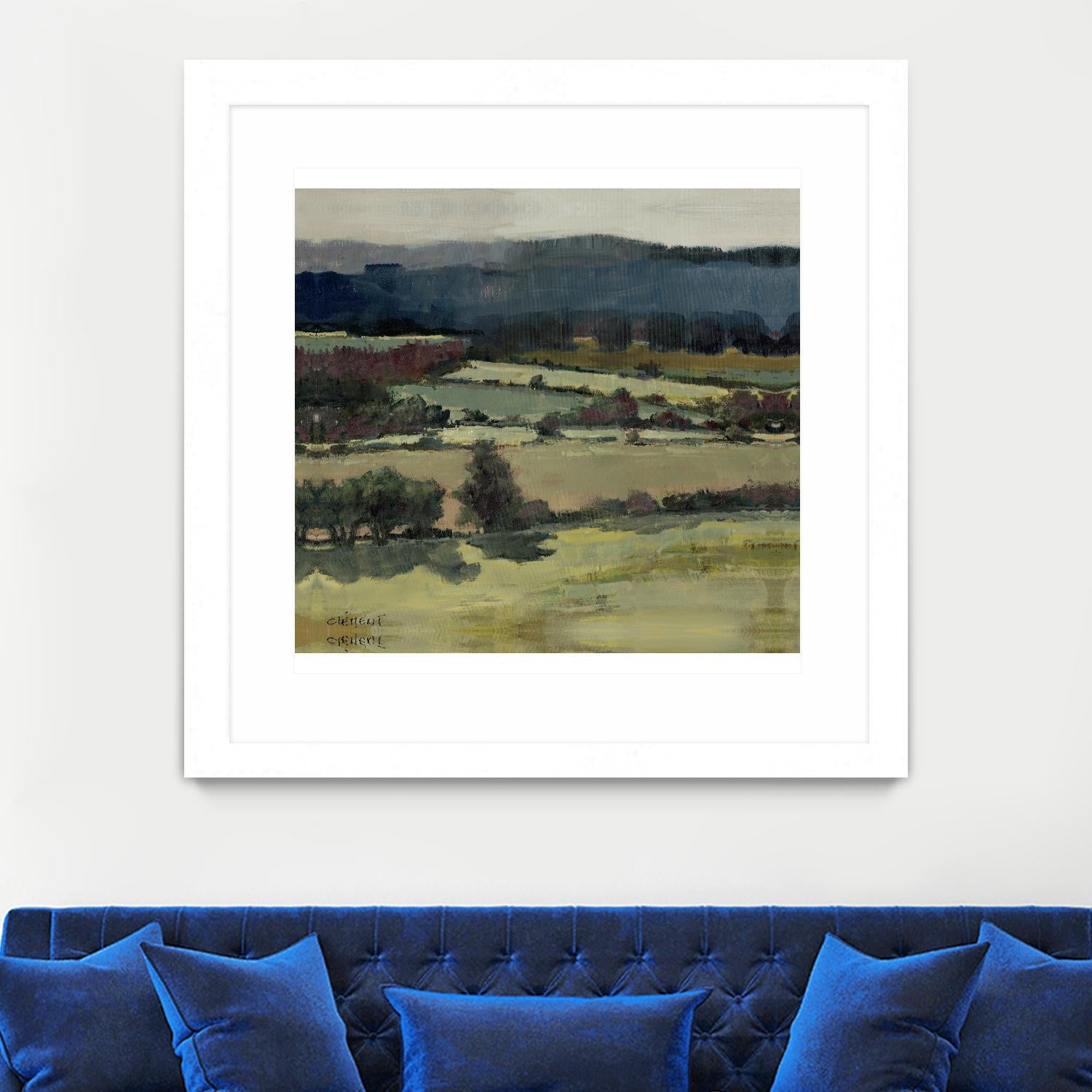 Serene Landscape 6 by Jacques Clement on GIANT ART - blue landscape