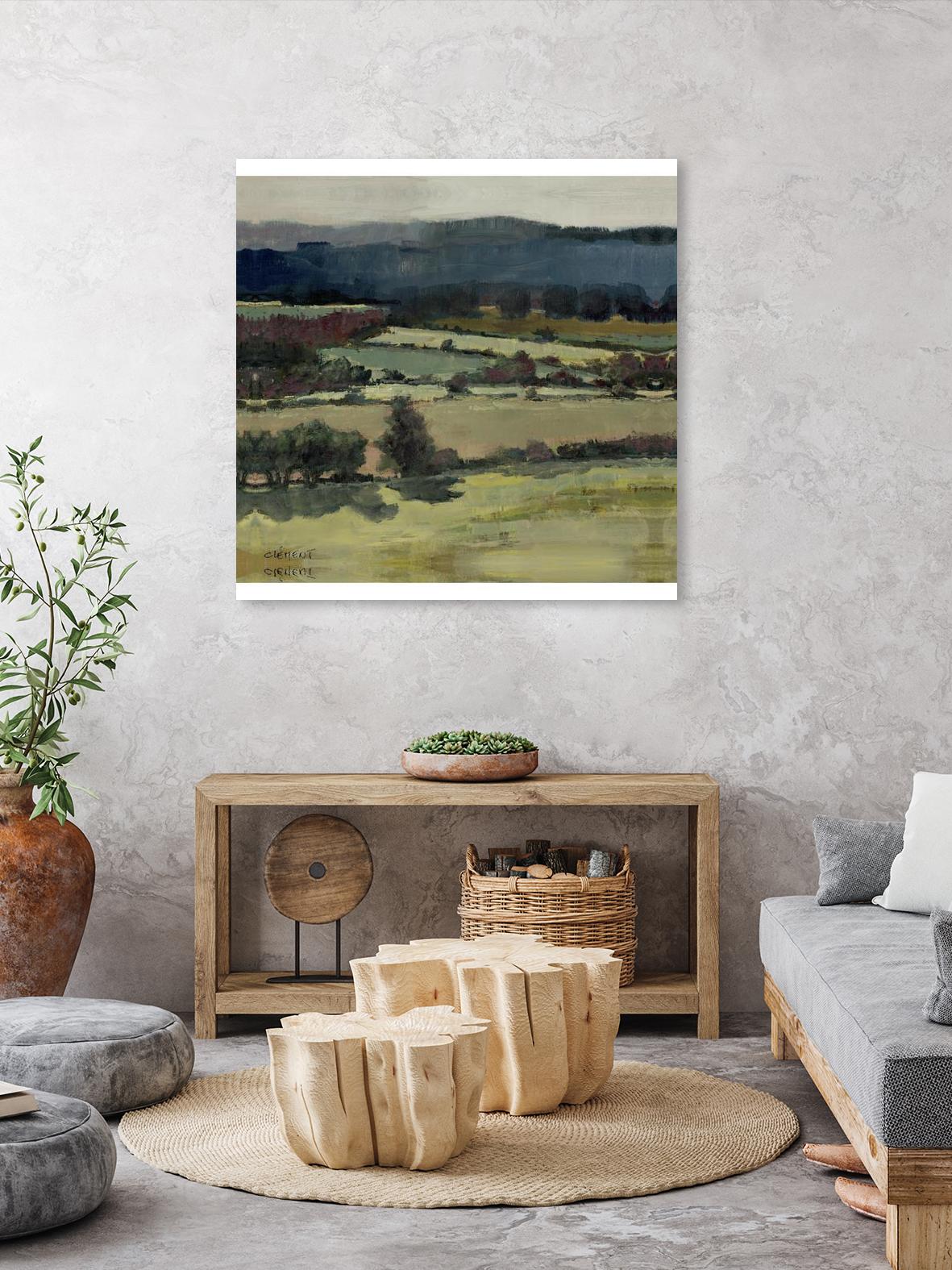 Serene Landscape 6 by Jacques Clement on GIANT ART - green landscape artistes du québec