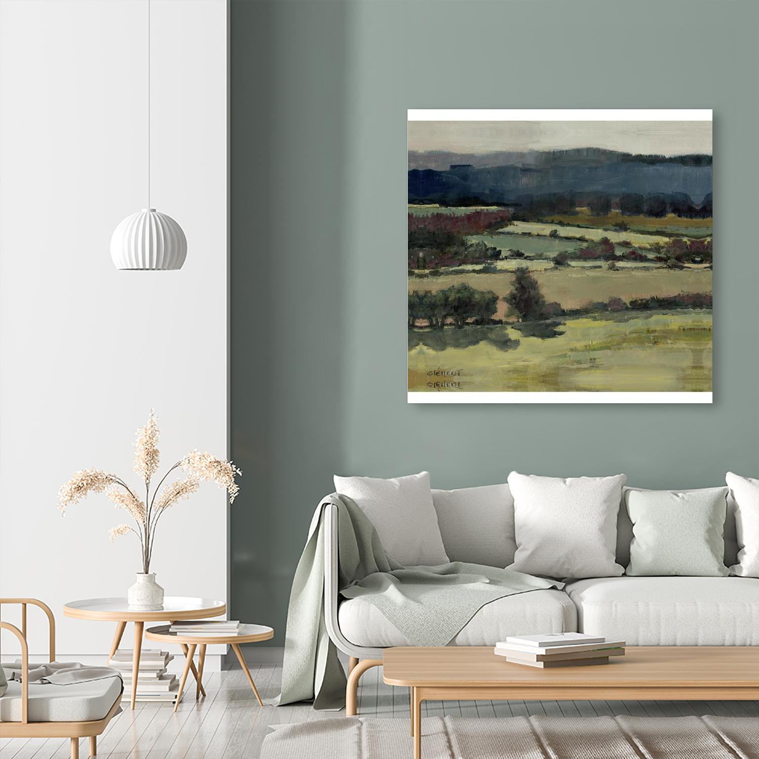 Serene Landscape 6 by Jacques Clement on GIANT ART - green landscape artistes du québec