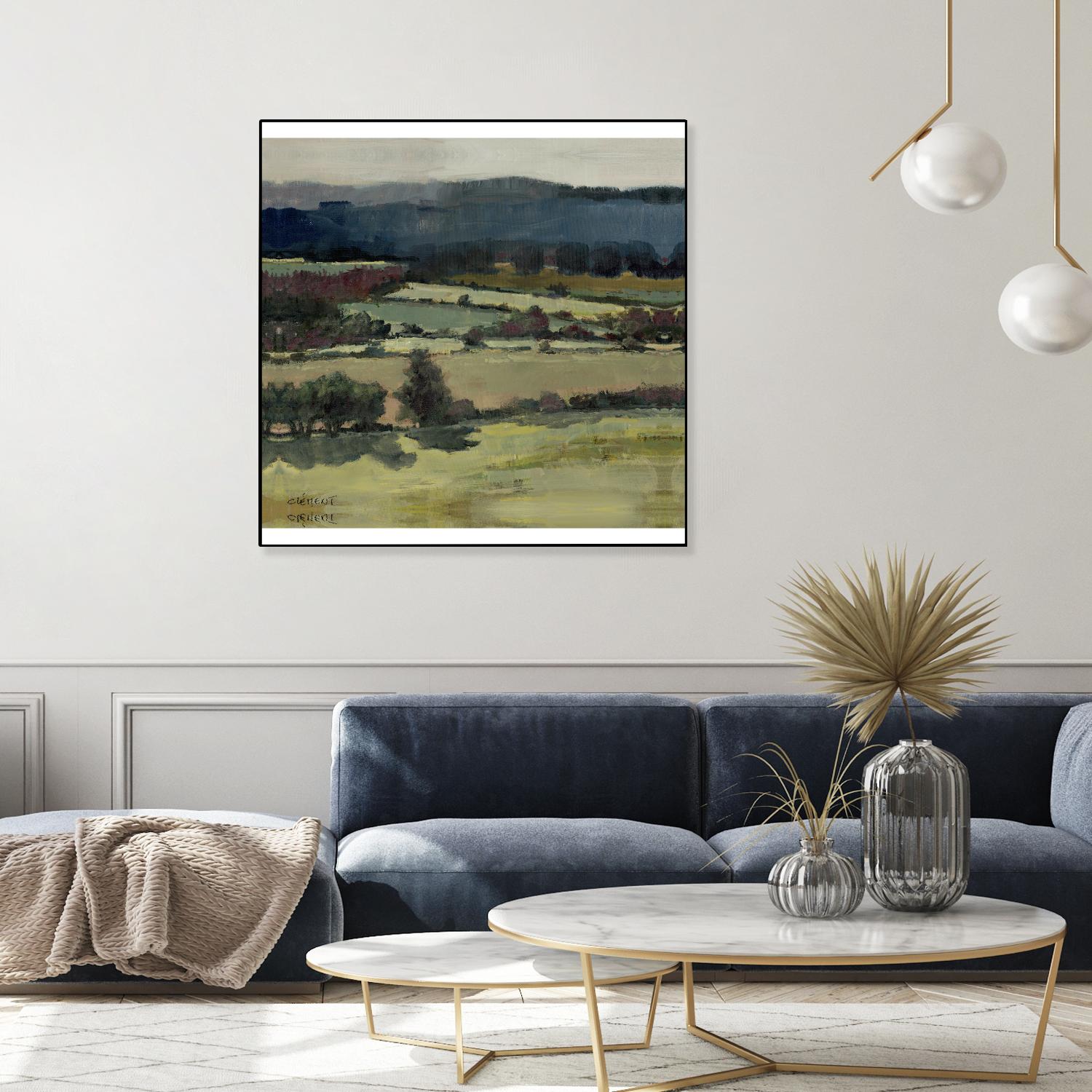 Serene Landscape 6 by Jacques Clement on GIANT ART - blue landscape