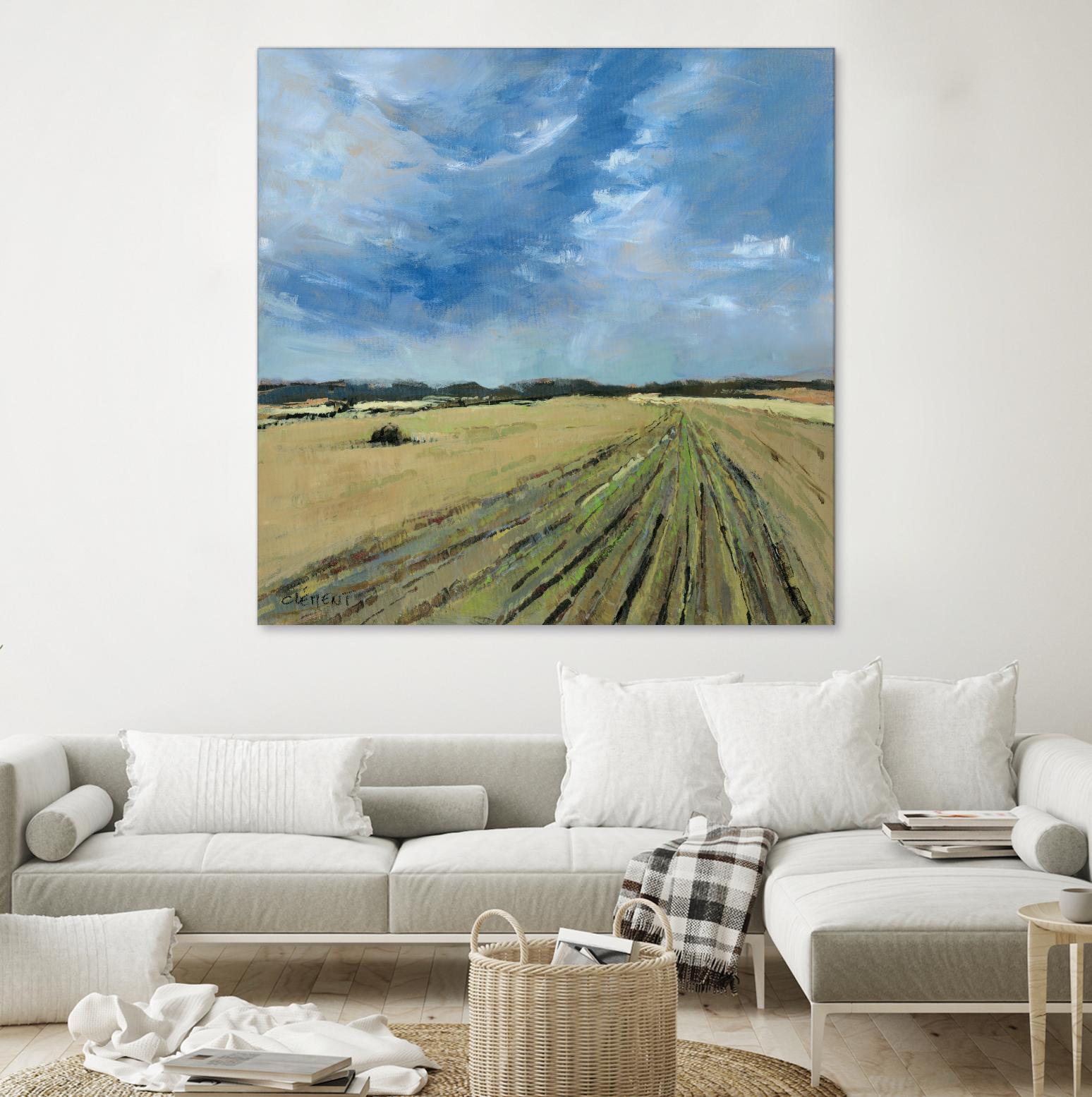 Serene Landscape 7 by Jacques Clement on GIANT ART - beige landscape cultivated